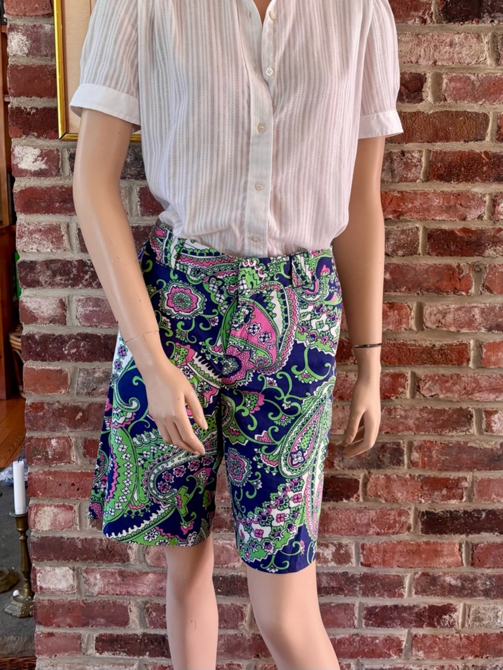 Lily Pulitzer paisley printed Bermuda shorts 32 waist